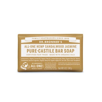 Dr Bronner's - Sandalwood & Jasmine Pure Castile Bar Soap