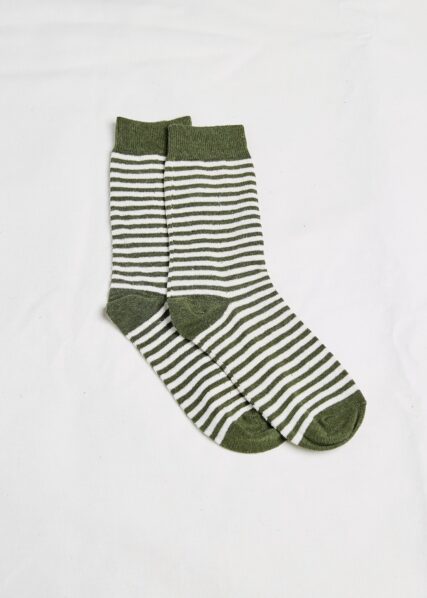 Hemp Clothing Australia - Daily Socks - Olive Stripe