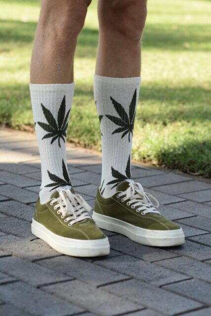 Hemp Clothing Australia - Crew Socks - Leaf - Image 3