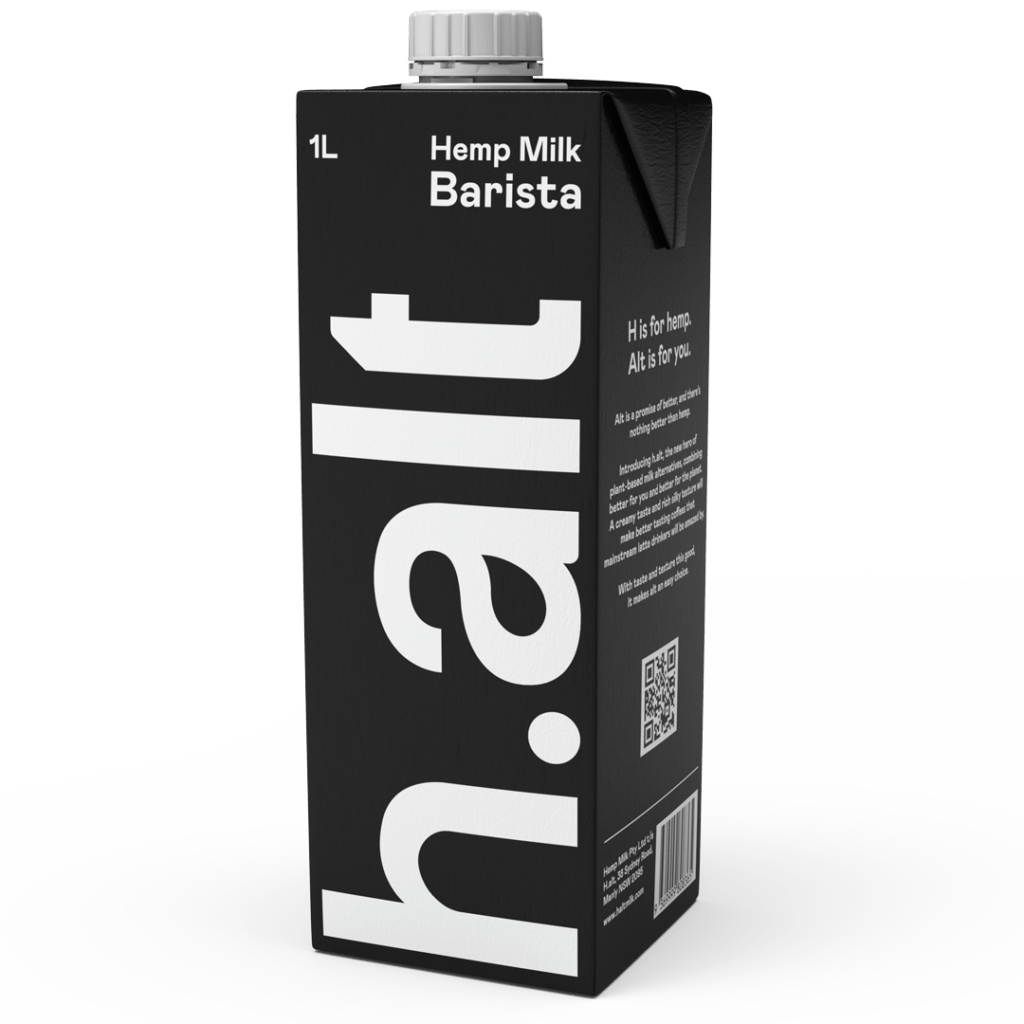 Buy h.alt Barista Hemp Milk 1L Online Hemp Store