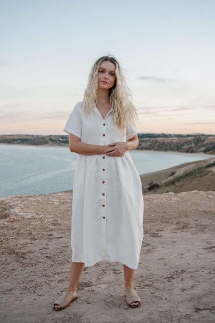 Hemp Clothing Australia - Hemp Day Dress - Image 3