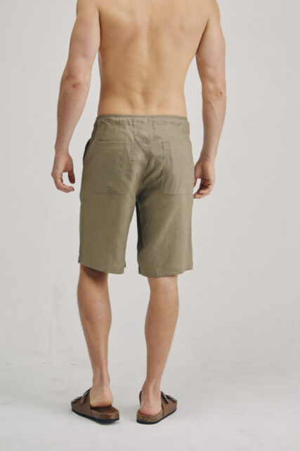 Braintree - Mens 100% Hemp Drawstring Shorts - Khaki