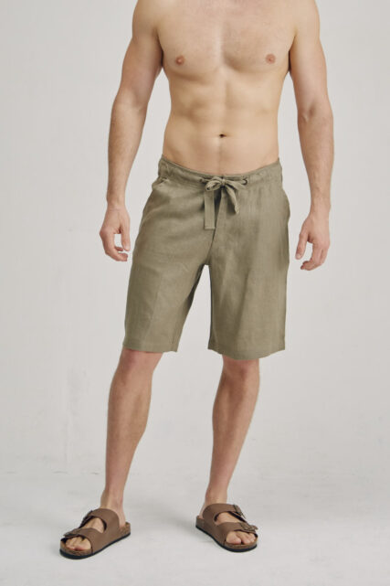 Braintree - Mens 100% Hemp Drawstring Shorts - Khaki