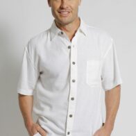 Braintree - Mens Hemp Rayon Short  Sleeve Shirt - White