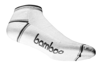 Bamboo Textiles - Ankle Ped Sport Socks White/Grey