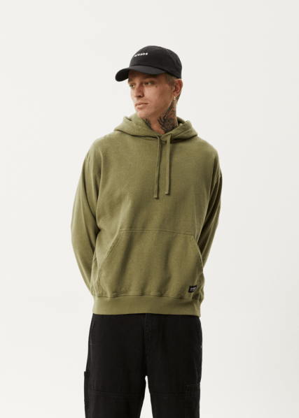 Afends - All Day Hemp Pull On Hood Military