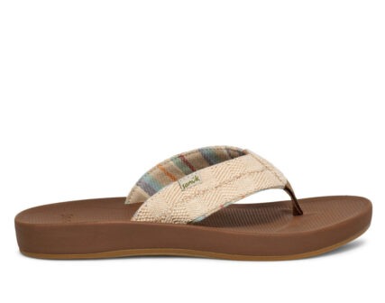 Sanuk - Mens Cosmic Coast Hemp Thongs Oatmeal