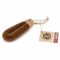 Ecomax foot brush and new tag on white background