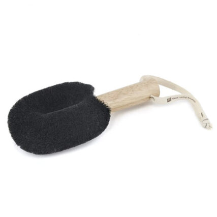 Ecomax black spa body brush on white background