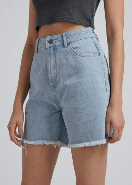 Afends - Shelby - Hemp Denim Cut Off Short - Classic Blue - 32