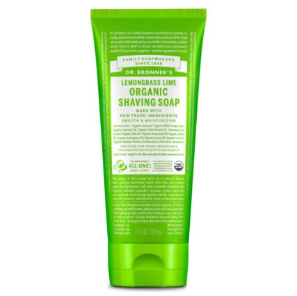 Dr Bronner's - Organic Shaving Soap Lemongrass Lime 208ml