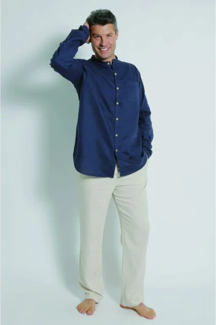 Braintree - Hemp Grandpa Shirt Navy