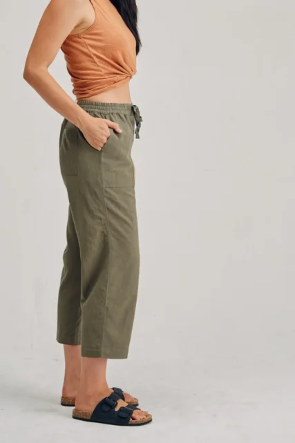 Braintree - Ladies Hemp 7/8 Pants Khaki - Image 2