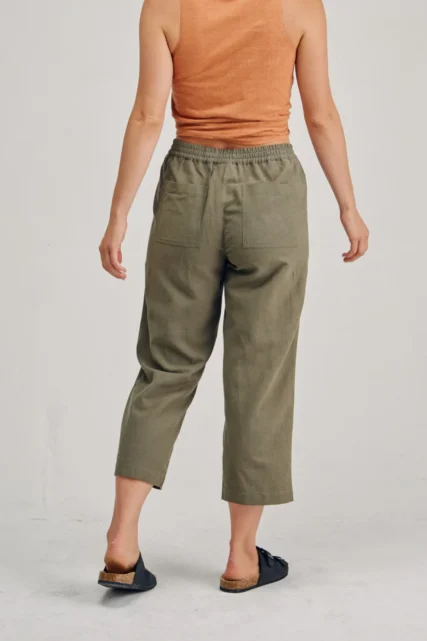 Braintree - Ladies Hemp 7/8 Pants Khaki - Image 3