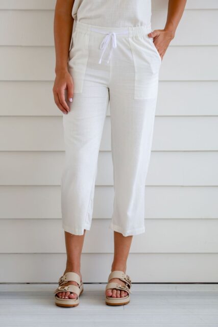 Braintree - Ladies Hemp 7/8 Pants White