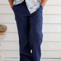 Braintree - Mens 100% Hemp Drawstring Pants Navy