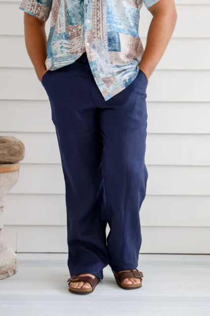 Braintree - Mens 100% Hemp Drawstring Pants Navy