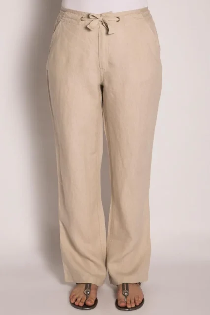 Braintree - Ladies 100% Hemp Baggy Pants Bone - Image 3