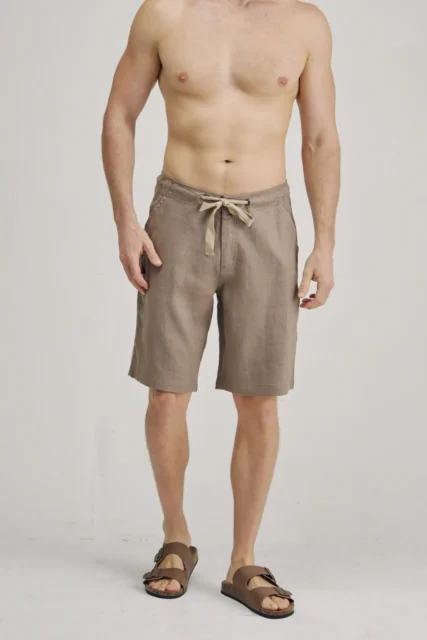 Braintree - Mens 100% Hemp Drawstring Shorts - Brown