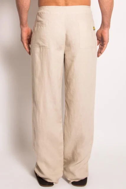 Braintree - Mens 100% Hemp Drawstring Pants Bone - Image 3