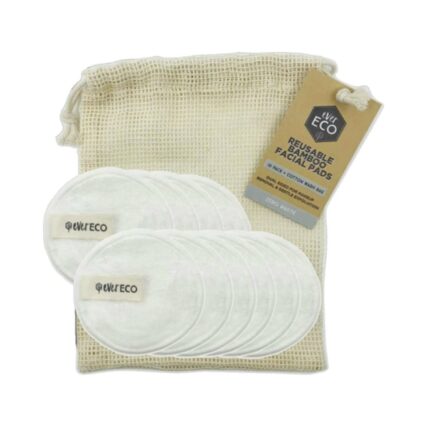 Ever Eco Reusable Facial Pads White 10pk with Bag